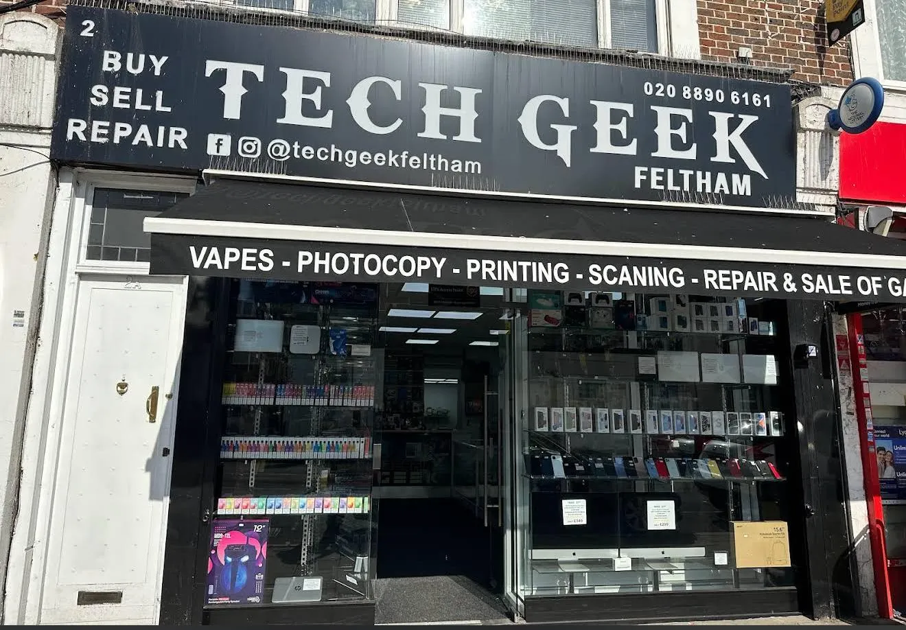 Tech Geek Feltham repair shop on the high street in Feltham